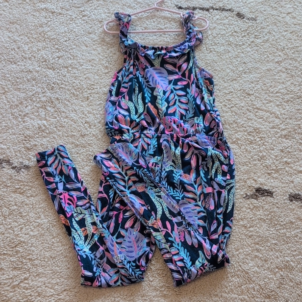 Floral Kids Jumpsuit - Multicolor